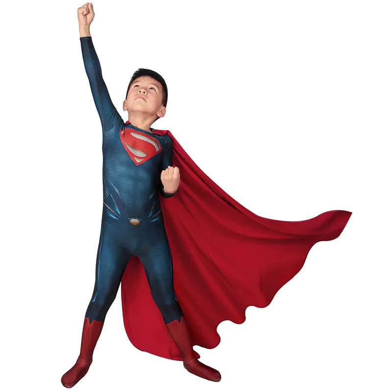 Superman Kinder-Overall mit 3D-Druck Halloween-Kostüm