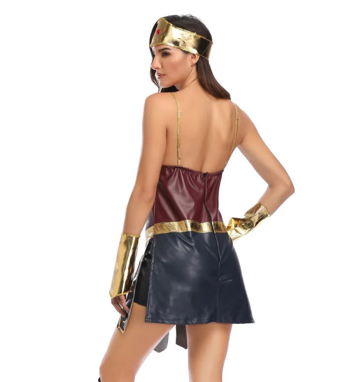 Sexy Superheldin Halloween Kostüm - Wonder Woman Kleid
