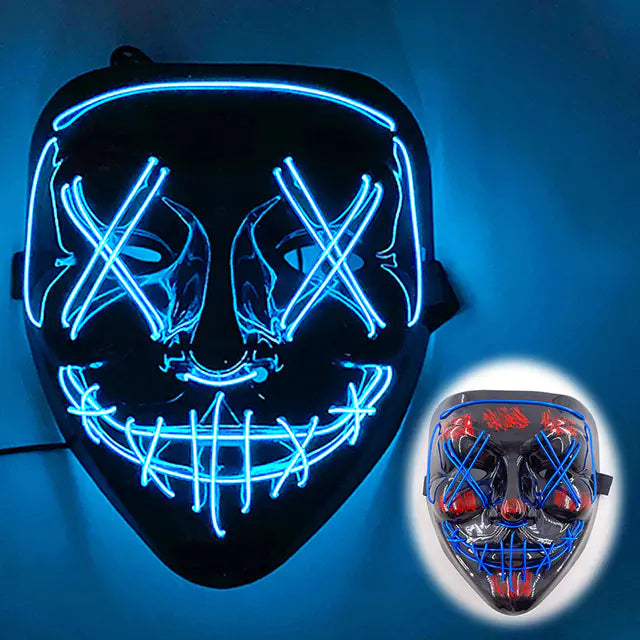 LED Neon Halloween-Maske für Kostüme