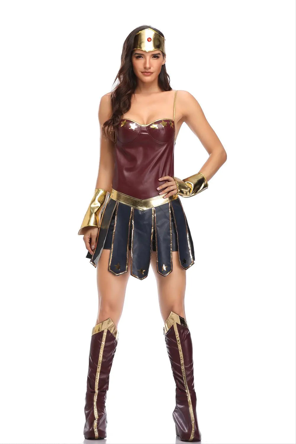 Sexy Superheldin Halloween Kostüm - Wonder Woman Kleid