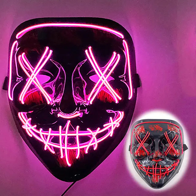 LED Neon Halloween-Maske für Kostüme