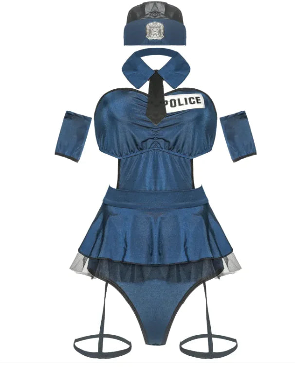 Sexy Polizistin -Kostüm für Halloween