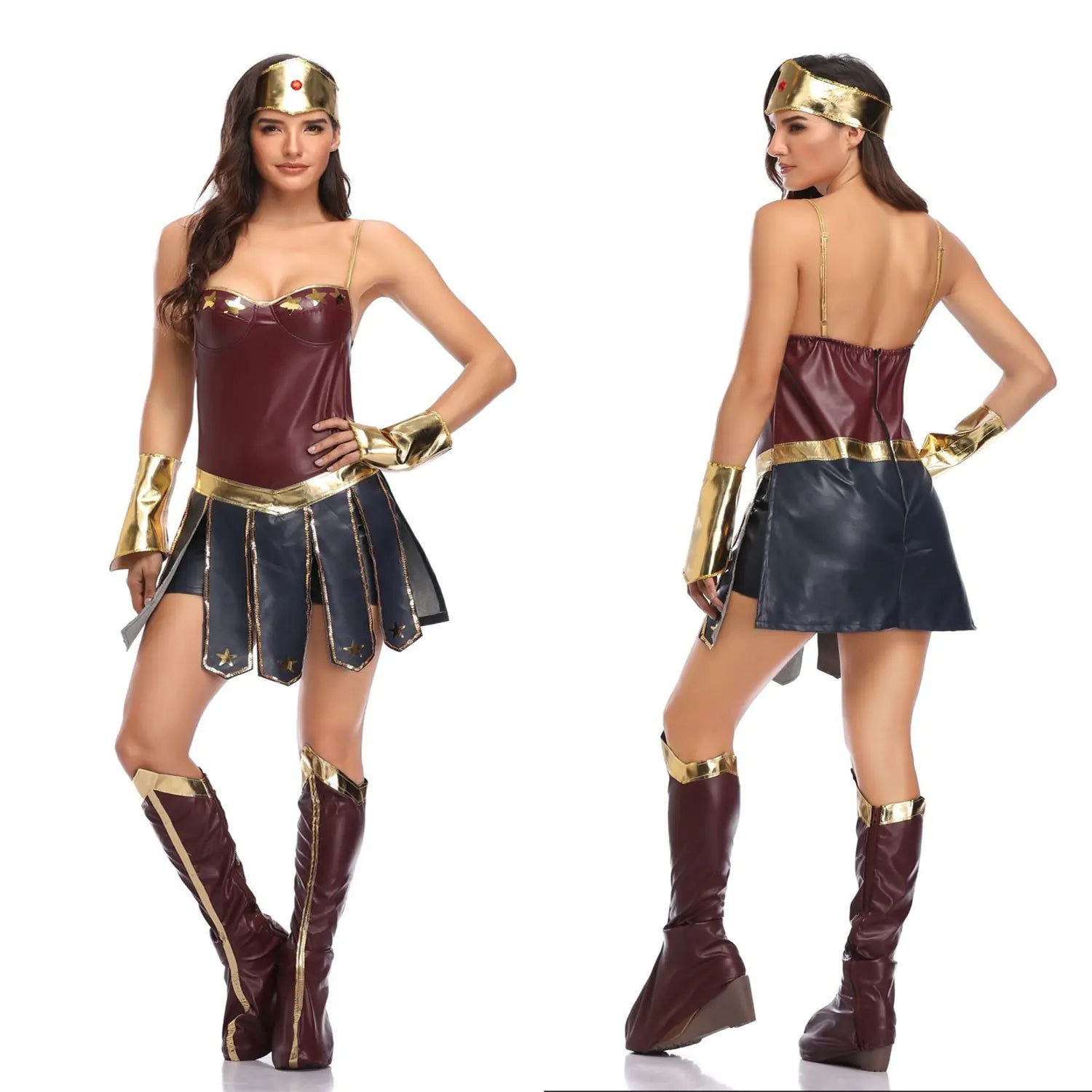 Sexy Superheldin Halloween Kostüm - Wonder Woman Kleid