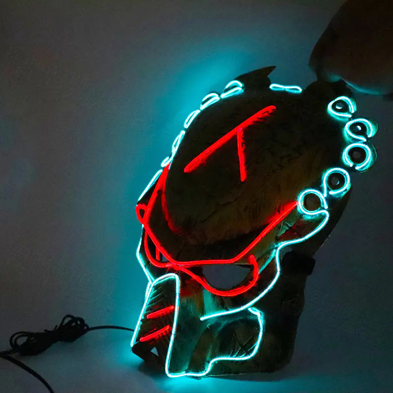 Predator LED-Maske für Halloween-Kostüm