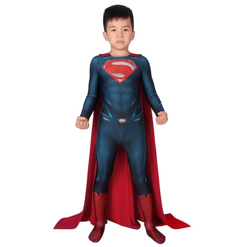 Superman Kinder-Overall mit 3D-Druck Halloween-Kostüm