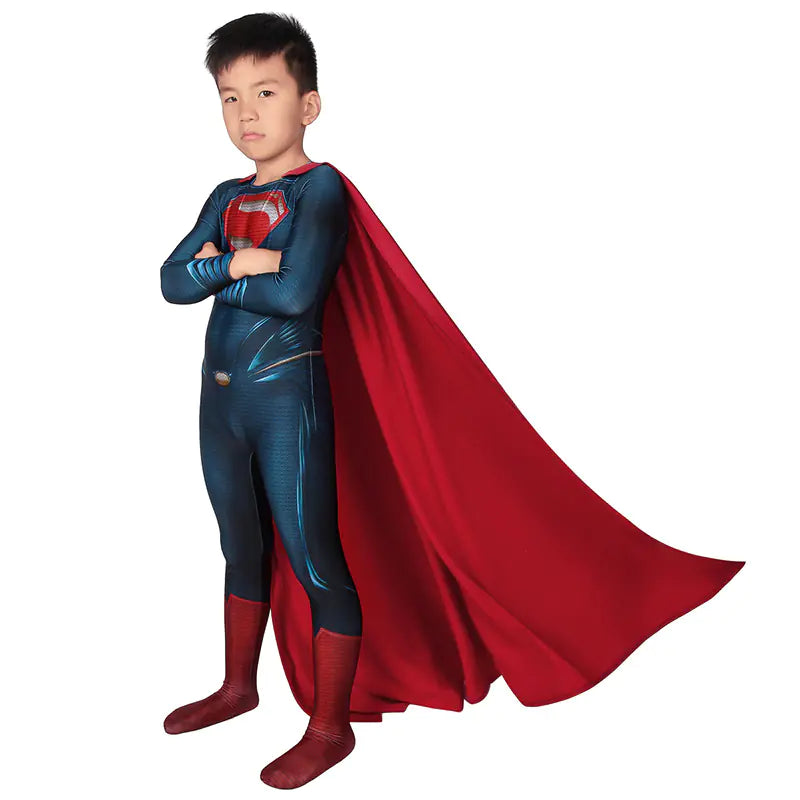 Superman Kinder-Overall mit 3D-Druck Halloween-Kostüm