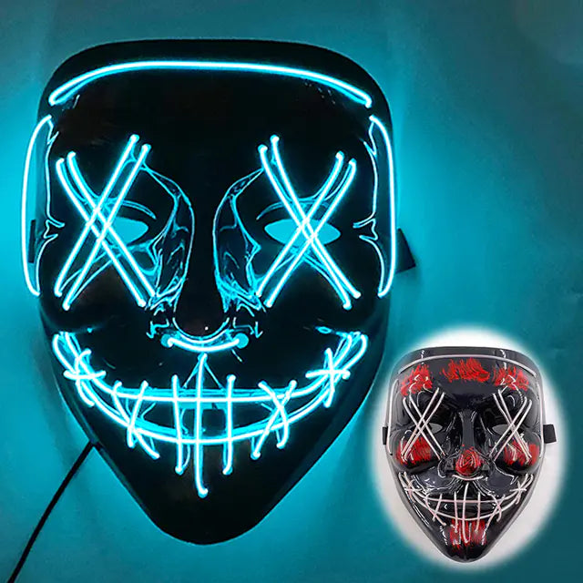 LED Neon Halloween-Maske für Kostüme