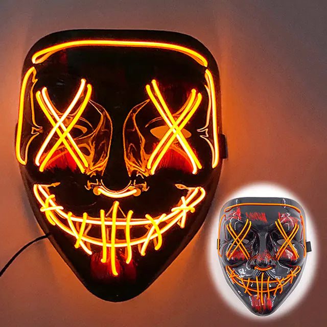 LED Neon Halloween-Maske für Kostüme