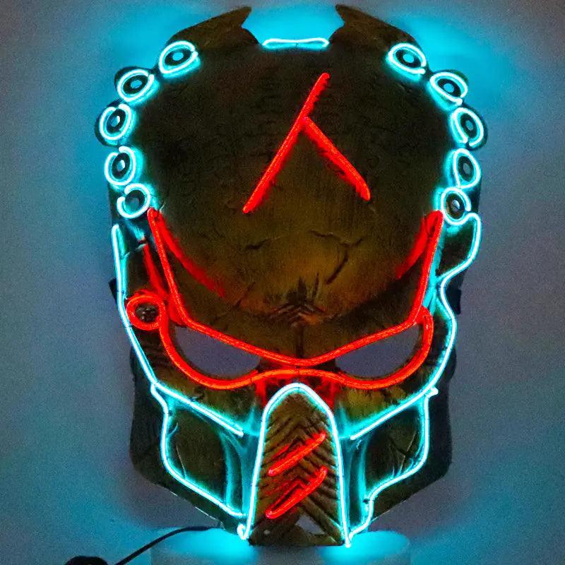 Predator LED-Maske für Halloween-Kostüm