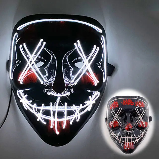 LED Neon Halloween-Maske für Kostüme