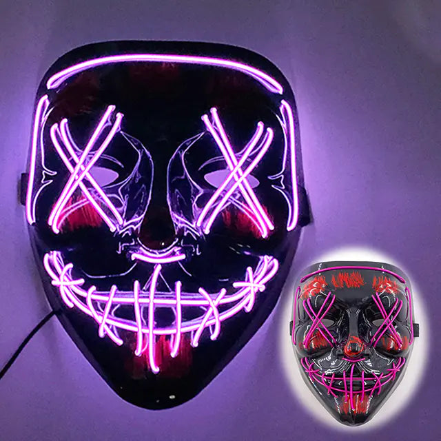 LED Neon Halloween-Maske für Kostüme