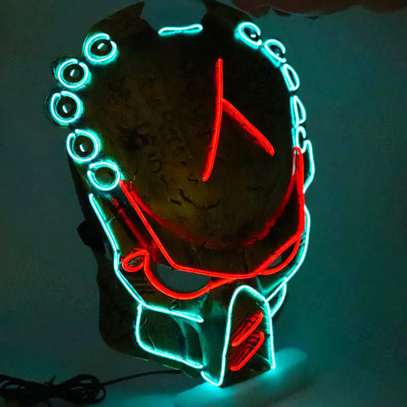 Predator LED-Maske für Halloween-Kostüm